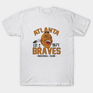 Old Style Atlanta Braves 3 by Buck Tee T-Shirt